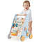 Wooden Baby Walker Push & Pull, 8-in-1 Learning Activity Center with Wheels