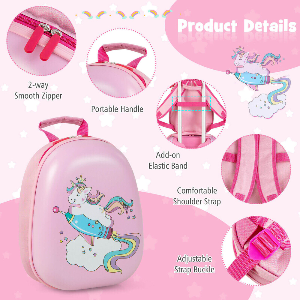 2 Piece Kids Luggage Set 18 CarryOn Suitcase With 12 Inch Backpack For Travelinch 7