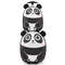 Children's Travel Set, Portable 2 Piece Luggage with Backpack & Spinner Wheels (Panda/Owl Tiger Designs)