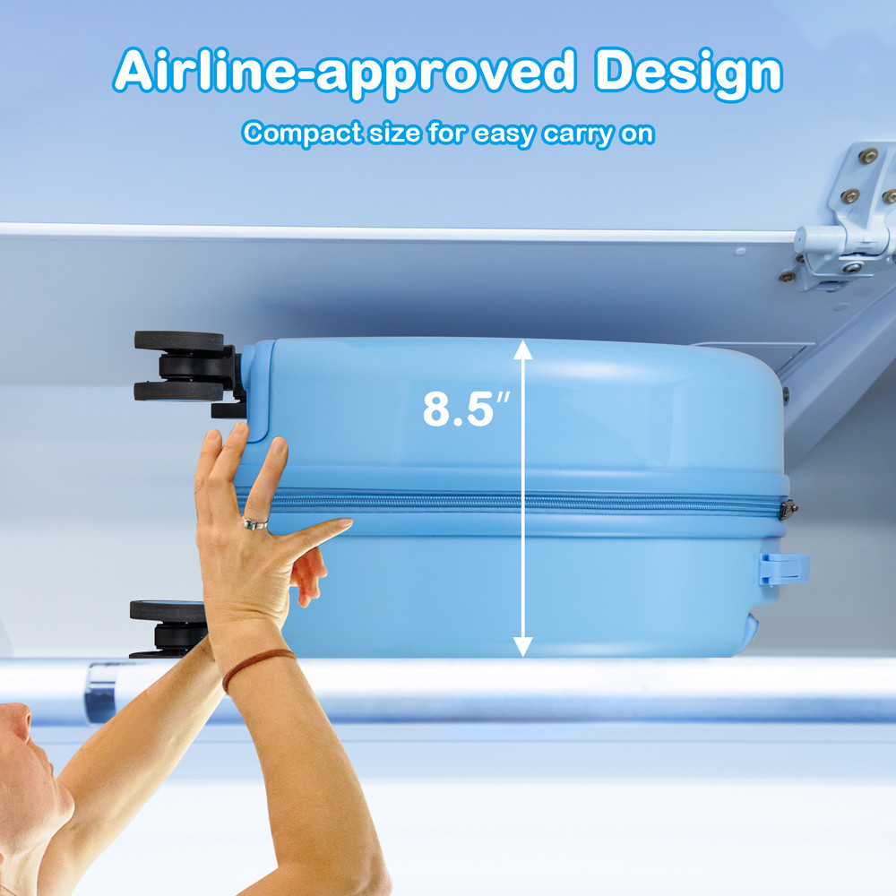 Kids Luggage Set with 14-Inch Carry-On Hardside Spinner & 10-Inch Backpack, Toddler Travel Essentials