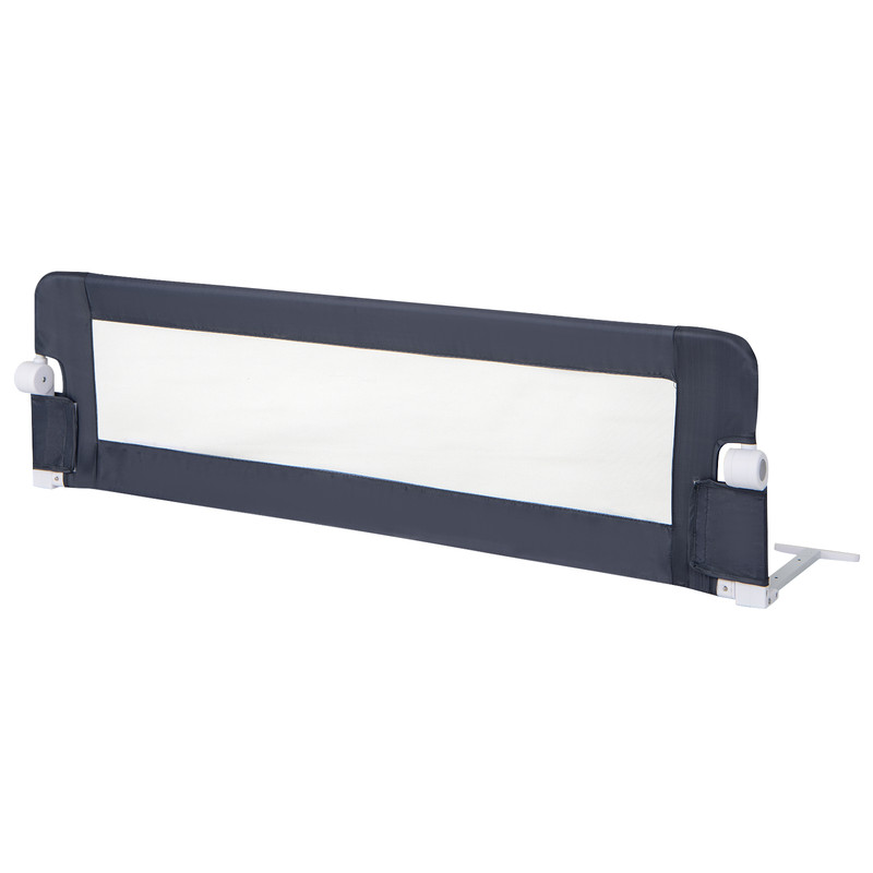 60-Inch Foldable Bed Rail, Swing Down Baby Bed Guard Rail with Adjustable Safety Strap