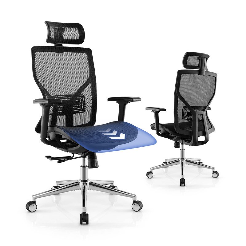 High Back Mesh Executive Chair, Adjustable Lumbar Support & Sliding Seat
