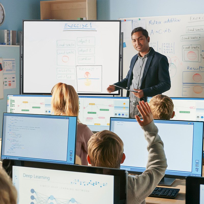 Double Sided Magnetic Whiteboard 48x36 Inches, Mobile, Adjustable Height, Reversible for Office & Classroom