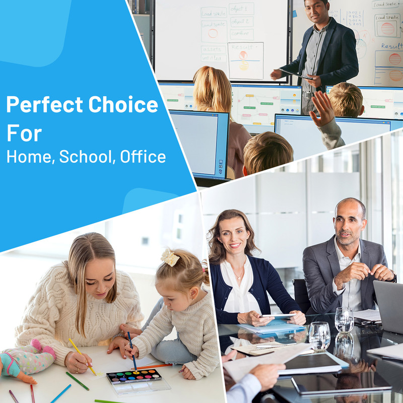 Double Sided Magnetic Whiteboard 48x36 Inches, Mobile, Adjustable Height, Reversible for Office & Classroom