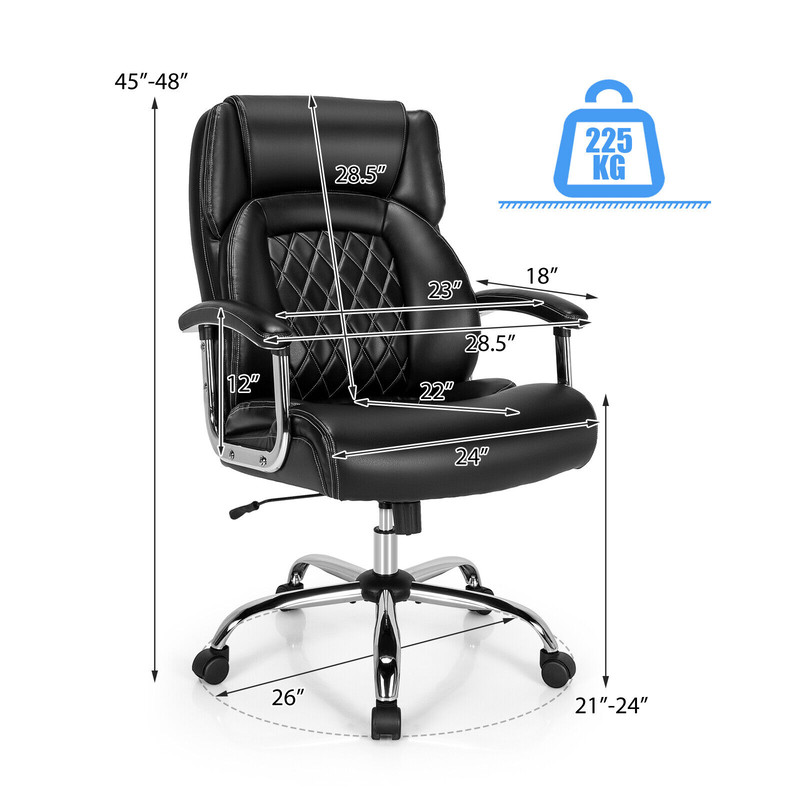 Modern Mesh Office Chair for Big & Tall Adjustable Ergonomic Executive Chair with 360° Swivel