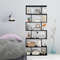6 Tier SShaped Bookshelf Storage Stylish Display Bookcase Decor ZShelf For Home Office 1