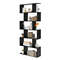 6 Tier SShaped Bookshelf Storage Stylish Display Bookcase Decor ZShelf For Home Office 6
