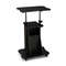 Adjustable Mobile Standing Desk Cart with Tilt Desktop and Cabinet Black