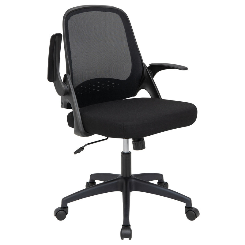 Ergonomic Mesh Office Chair with Flip up Arms, Adjustable Height Swivel Rolling Desk Chair for Home Office Computer Work
