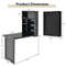 Wall Mounted Fold Out Convertible Floating Desk Space Saver, Compact Home Office Laptop Workstation with Storage Shelves