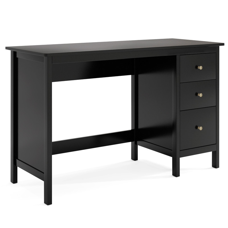 Home Office Computer Desk with 3 Drawers, Modern Writing Table for Study, Bedroom, Workstation or Laptop Setup