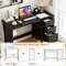 Home Office Computer Desk with 3 Drawers, Modern Writing Table for Study, Bedroom, Workstation or Laptop Setup