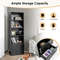 Tall Freestanding Bookshelf With 4 Open Shelves 2 Drawers Modern Storage Cabinet 3