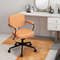 PU Leather Office Chair with Rocking Backrest & Ergonomic Armrest, Adjustable Height Executive Chair