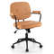 PU Leather Office Chair with Rocking Backrest & Ergonomic Armrest, Adjustable Height Executive Chair