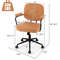 PU Leather Office Chair with Rocking Backrest & Ergonomic Armrest, Adjustable Height Executive Chair
