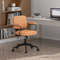 PU Leather Office Chair with Rocking Backrest & Ergonomic Armrest, Adjustable Height Executive Chair