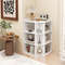 Modern Corner Cabinet For Bedroom 3Tier Storage With Builtin Charging Station 0