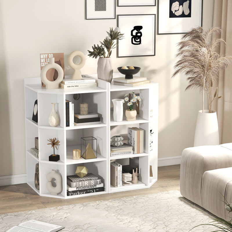 Modern Corner Cabinet For Bedroom 3Tier Storage With Builtin Charging Station 1