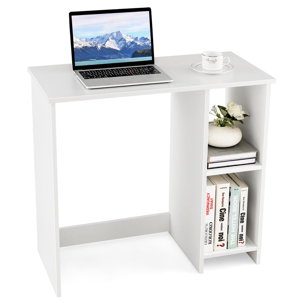 315 Inch Modern Home Office Desk With 2 Compartments Compact Computer Table With Storage Shelves Sm 5