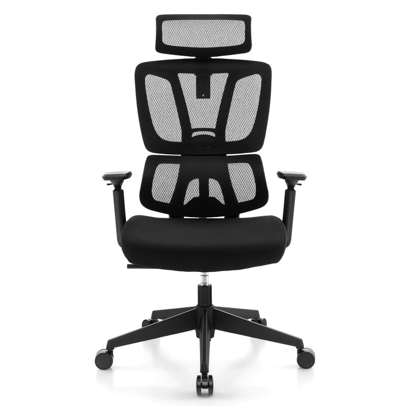 Ergonomic Office Chair With N Type Lumbar Support And Adjustable Headrest Breathable Mesh Executive 6