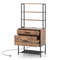 Freestanding File Cabinet With Charging Station 3Tier Open Shelves Drawers Printer Stand  Adjustabl 6