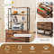Freestanding File Cabinet With Charging Station 3Tier Open Shelves Drawers Printer Stand  Adjustabl 3