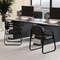 Waiting Room Reception Chairs with Sled Base & Padded Arm Rest Ergonomic Guest Chairs for Office, Lobby Conference Room
