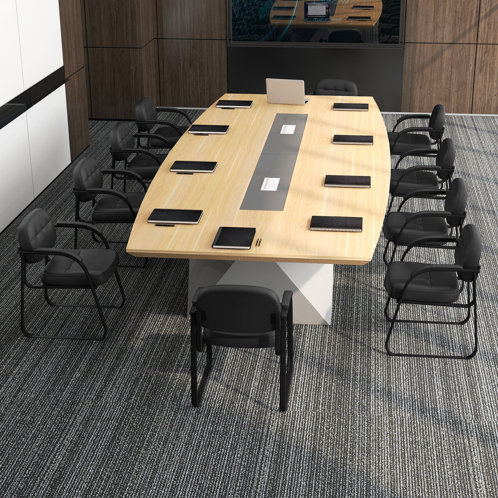 Waiting Room Reception Chairs with Sled Base & Padded Arm Rest Ergonomic Guest Chairs for Office, Lobby Conference Room