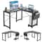 Modern Reversible L-Shaped Computer Desk with Storage Pocket CPU Stand Heavy-Duty Gaming Office Desk for Work, Writing
