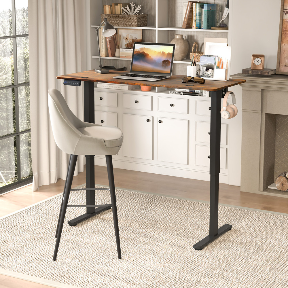 55 x 24 Inches Sit Stand Home Office Desk with 3 Memory Height Settings – Electric Adjustable Standing Desk