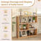 Concave Bookshelf – 3-Shelf Open Bookcase with Anti-Toppling Device for Living Room, Study & Office