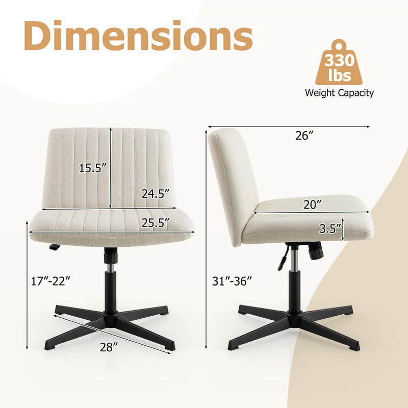 Criss Cross Legged Chair No Wheels Rocking Adjustable Height Desk Chair for Home Office, Armless Ergonomic Swivel