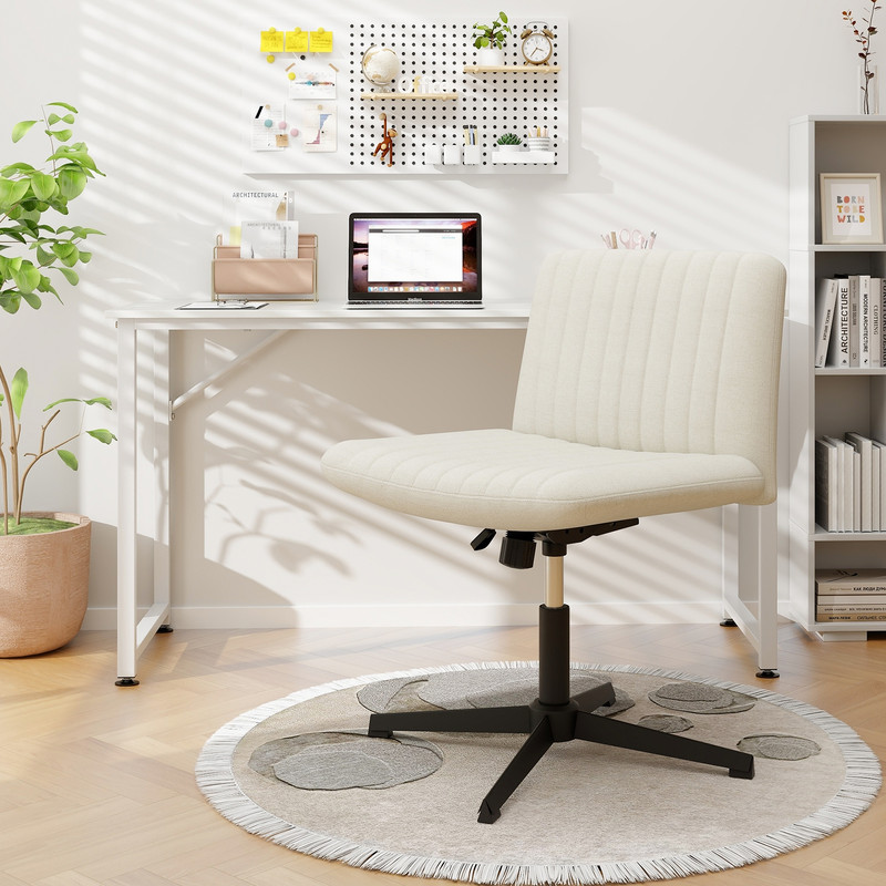 Criss Cross Legged Chair No Wheels Rocking Adjustable Height Desk Chair for Home Office, Armless Ergonomic Swivel