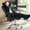 Massage Adjustable Executive Chair With Armrests And Retractable Footrest Ergonomic PU Leather Offi 2