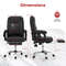 Massage Adjustable Executive Chair With Armrests And Retractable Footrest Ergonomic PU Leather Offi 4