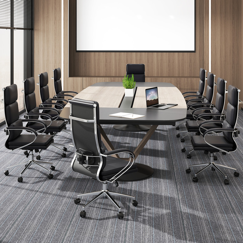 Ergonomic Leather Office Chair with Adjustable Height, Rocking Function, Lumbar Support, and Removable Cushions