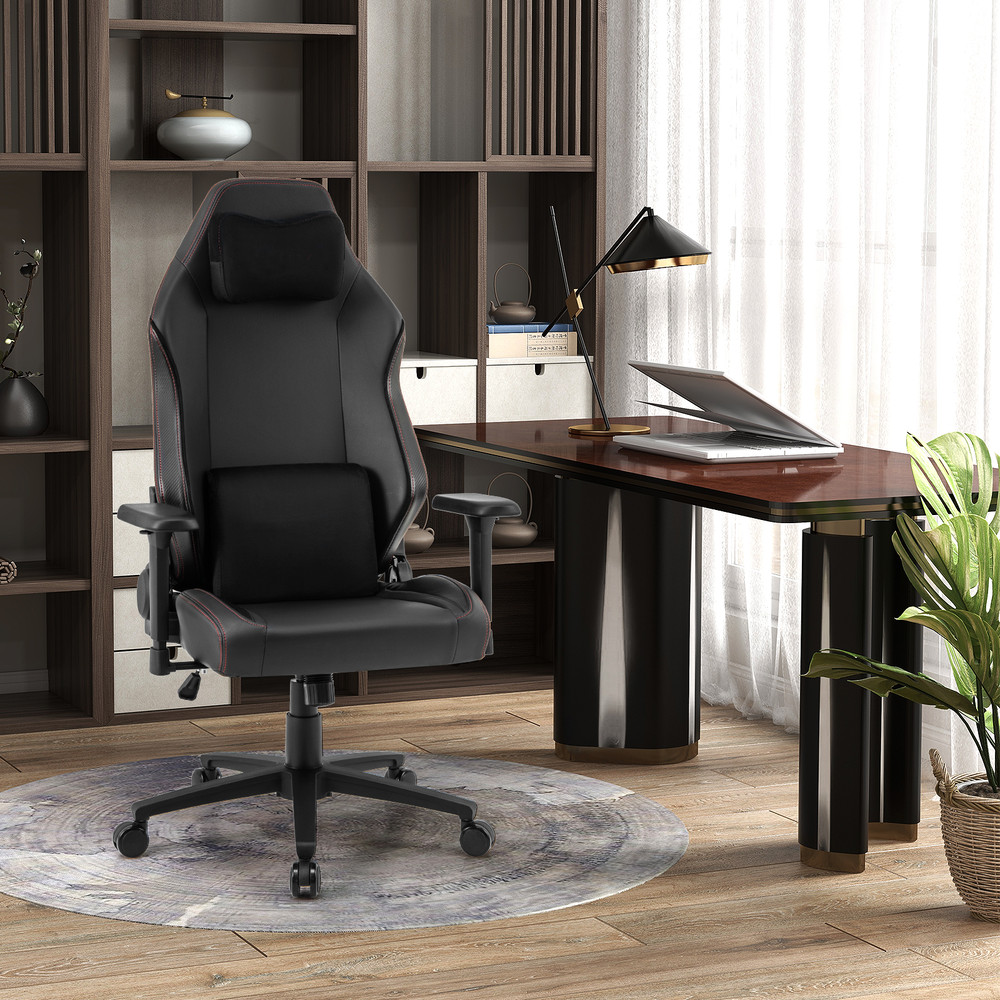 Ergonomic High Back Computer Chair with Magnetic Headrest & Lumbar Pillow, Adjustable Reclining Gaming Chair for Office
