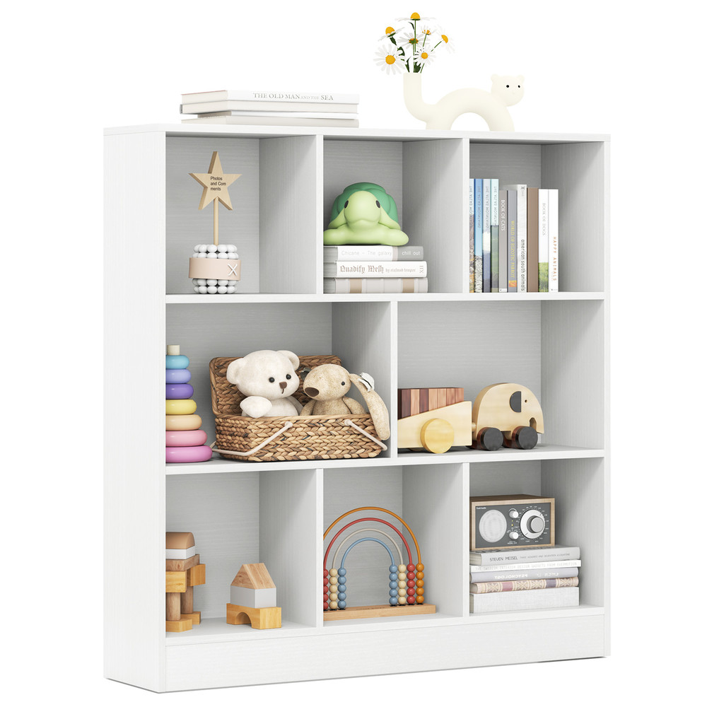 8 Cube Freestanding Bookcase for Kids Toy Storage Organizer with Shelves for Bedroom, Playroom, Classroom
