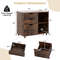 3 Drawer File Cabinet with Adjustable Shelf and Wheels for Letter Size Files, Mobile Office Storage Cabinet