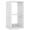 2 Cube Bookshelf with Back Guardrail, Modern Small Bookcase Organizer for Living Room, Bedroom, Kids Room, Office