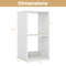 2 Cube Bookshelf with Back Guardrail, Modern Small Bookcase Organizer for Living Room, Bedroom, Kids Room, Office