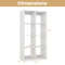8 Cube Bookshelf with Back Guardrail for Living Room & Bedroom, Freestanding Wood Storage Organizer Shelf Display Unit