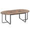 95-Inch Oval Conference Table – Industrial Executive Desk with Dual Cable Holes, Large Meeting Table for 12