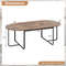 95-Inch Oval Conference Table – Industrial Executive Desk with Dual Cable Holes, Large Meeting Table for 12