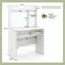 Compact Office Computer Desk with Hutch & Magnetic Whiteboard, Space-Saving Workstation with Storage