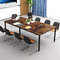 8 Feet Conference Room Table – Large Meeting Table Seats up to 10 People, Durable Metal Frame & Cable Management