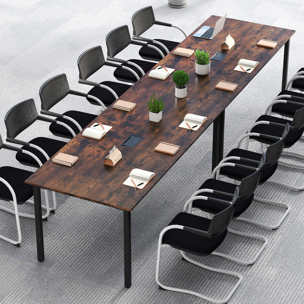 6 Feet Conference Room Table, Large Rectangle Meeting Table for 8-10 People, Durable & Spacious Office Desk