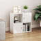 4-Cube Bookcase 3-Tier Bookshelf with Dual Anti-Tipping Kits & 2 Cabinets – Sturdy Wooden Storage Organizer