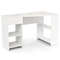 48 Inches L-Shaped Corner Executive Computer Desk with Drawer, Space-Saving Office & Gaming Desk with Storage Shelves